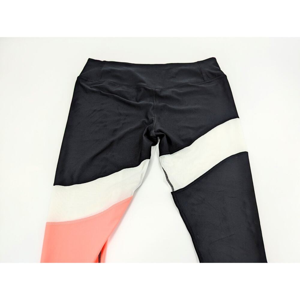 Nike Ladies Power Victory Crop Leggings Yoga Pants Training Black Peach Size 1X - Picture 3 of 10